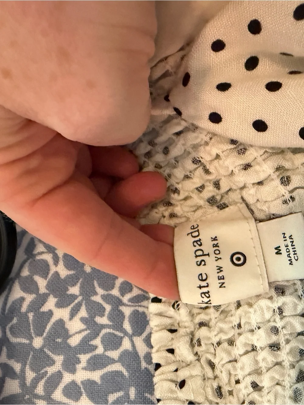 kate spade White Midi Dress with Black Polka Dots